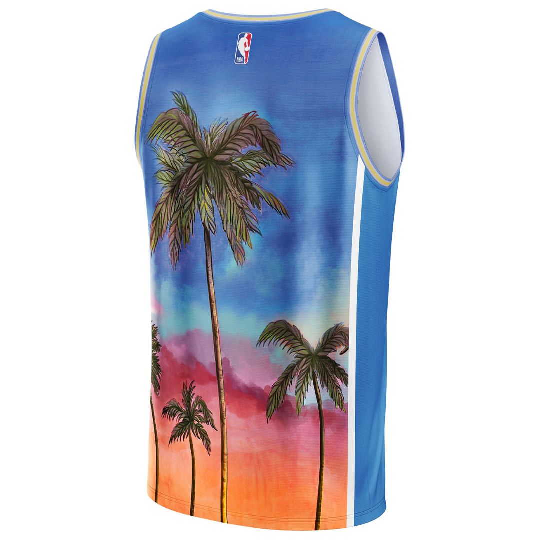 Miami Heat NBA & KidSuper Studios by Fanatics Unisex Hometown Jersey - Blue Team Jersey Sports Fan Apparel