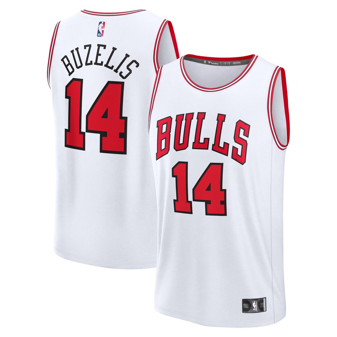 Chicago Bulls Matas Buzelis Fanatics Youth Fast Break Replica Player Jersey - Association - White Edition Team Jersey Sports Fan Apparel