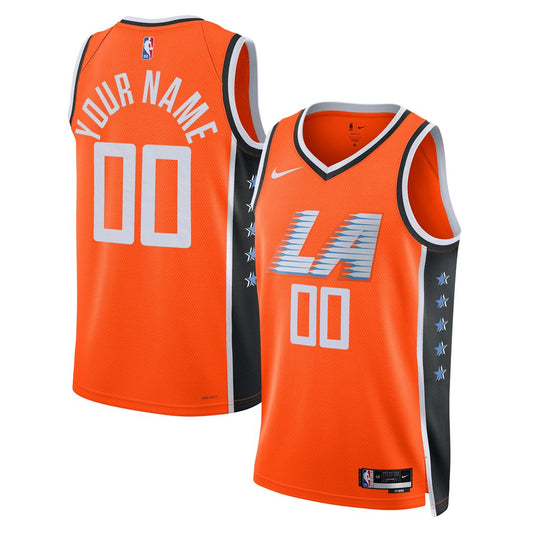 LA Clippers Nike Unisex 2025/26 City Edition Swingman Custom Jersey - Orange Team Jersey Sports Fan Apparel