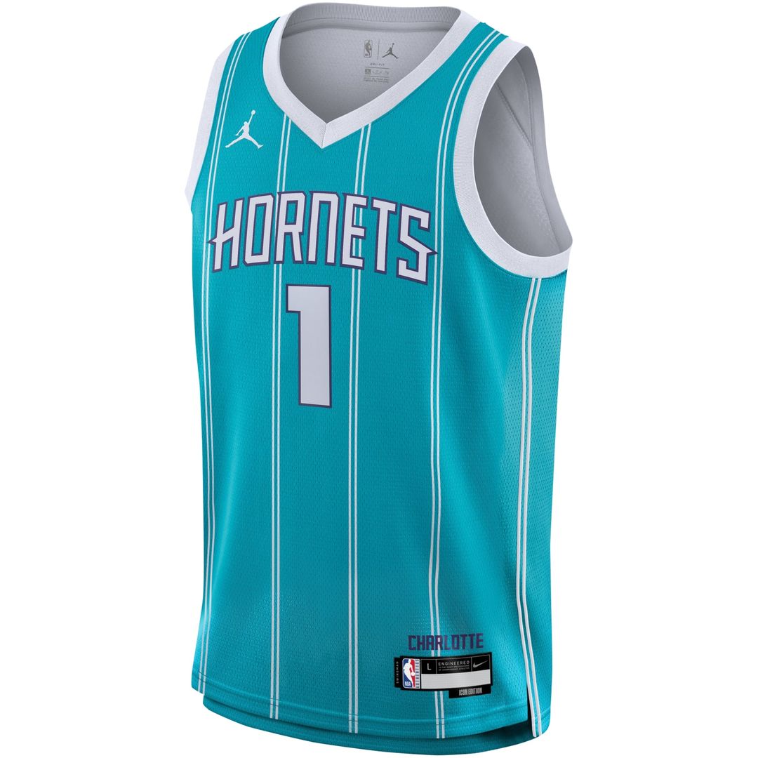 Charlotte Hornets LaMelo Ball Nike Youth Swingman Jersey - Icon Edition - Teal Team Jersey Sports Fan Apparel
