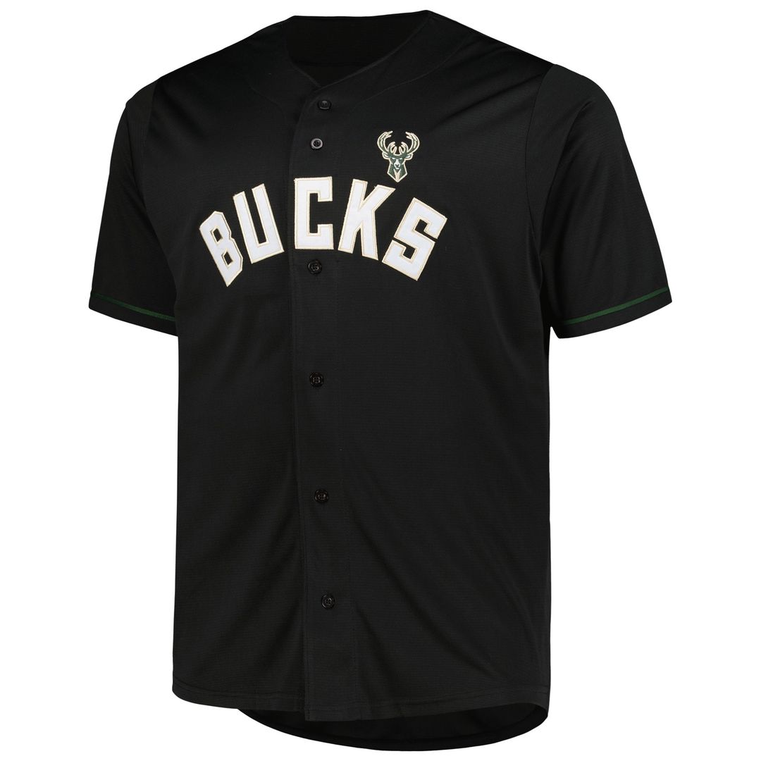 Milwaukee Bucks Profile Big & Tall Pop Jersey - Black Team Jersey Sports Fan Apparel