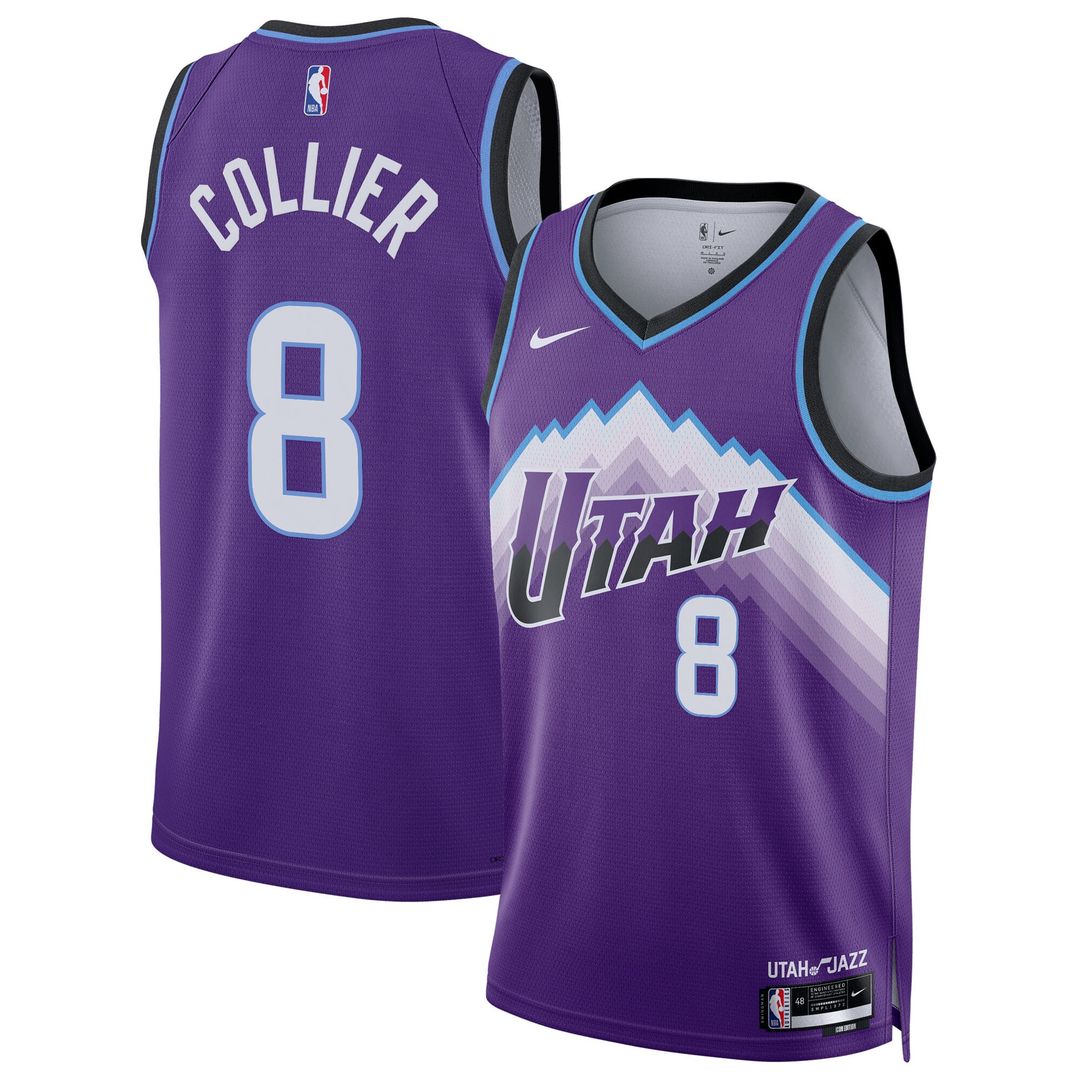 Utah Jazz Isaiah Collier Nike Unisex Swingman Jersey - Icon Edition - Purple Team Jersey Sports Fan Apparel