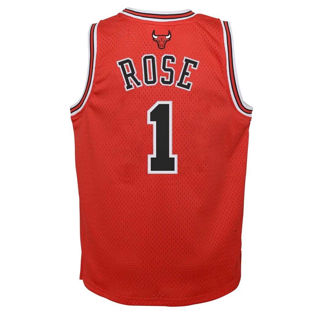 Chicago Bulls Derrick Rose Mitchell & Ness Youth 2008/09 Hardwood Classics Swingman Jersey - Red Team Jersey Sports Fan Apparel