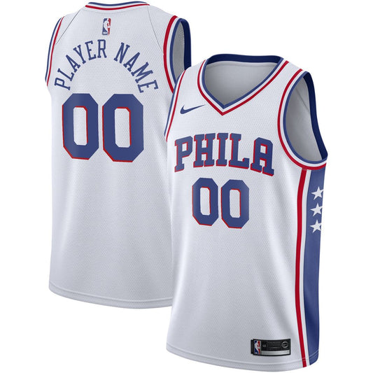 Philadelphia 76ers Nike 2020/21 Swingman Custom Jersey - Association Edition - White Team Jersey Sports Fan Apparel