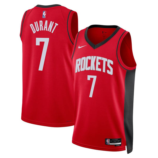 Houston Rockets Kevin Durant Nike Unisex Swingman Player Jersey - Icon Edition - Red Team Jersey Sports Fan Apparel
