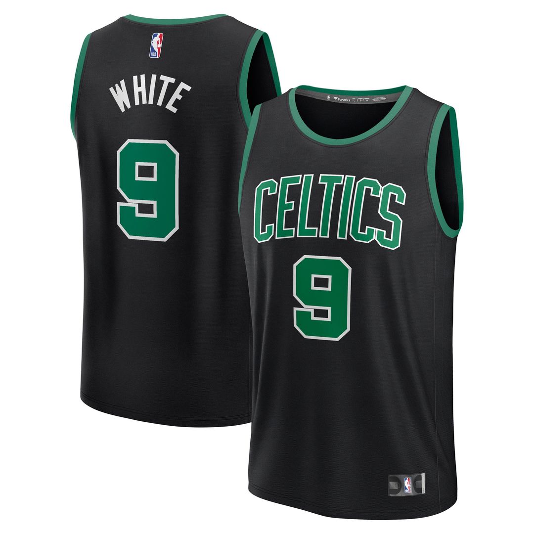 Boston Celtics Derrick White Fanatics Fast Break Replica Player Jersey - Statement Edition - Black Team Jersey Sports Fan Apparel