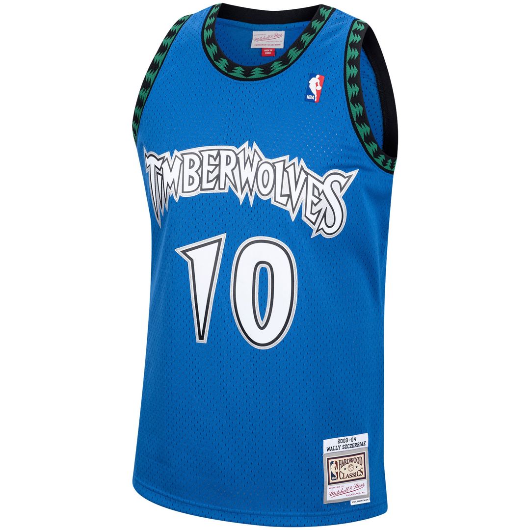 Minnesota Timberwolves Wally Szczerbiak Mitchell & Ness 2003/04 Hardwood Classics Swingman Jersey - Blue Team Jersey Sports Fan Apparel