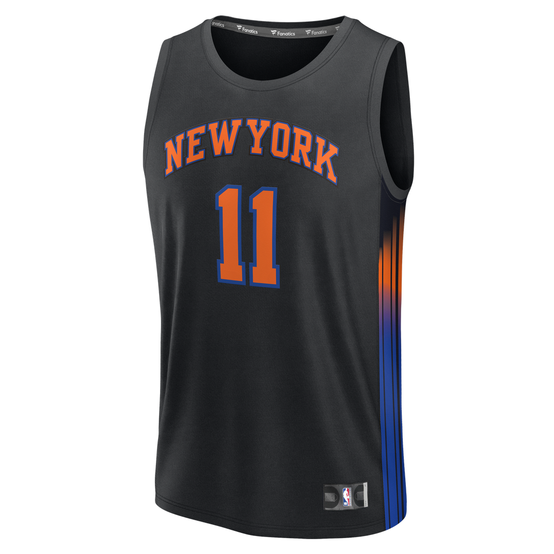 New York Knicks Jalen Brunson Fanatics Youth Fast Break Jersey - Statement Edition - Black Team Jersey Sports Fan Apparel