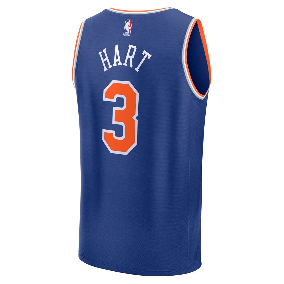 New York Knicks Josh Hart Fanatics Youth Fast Break Replica Player Jersey - Blue - Icon Edition Team Jersey Sports Fan Apparel