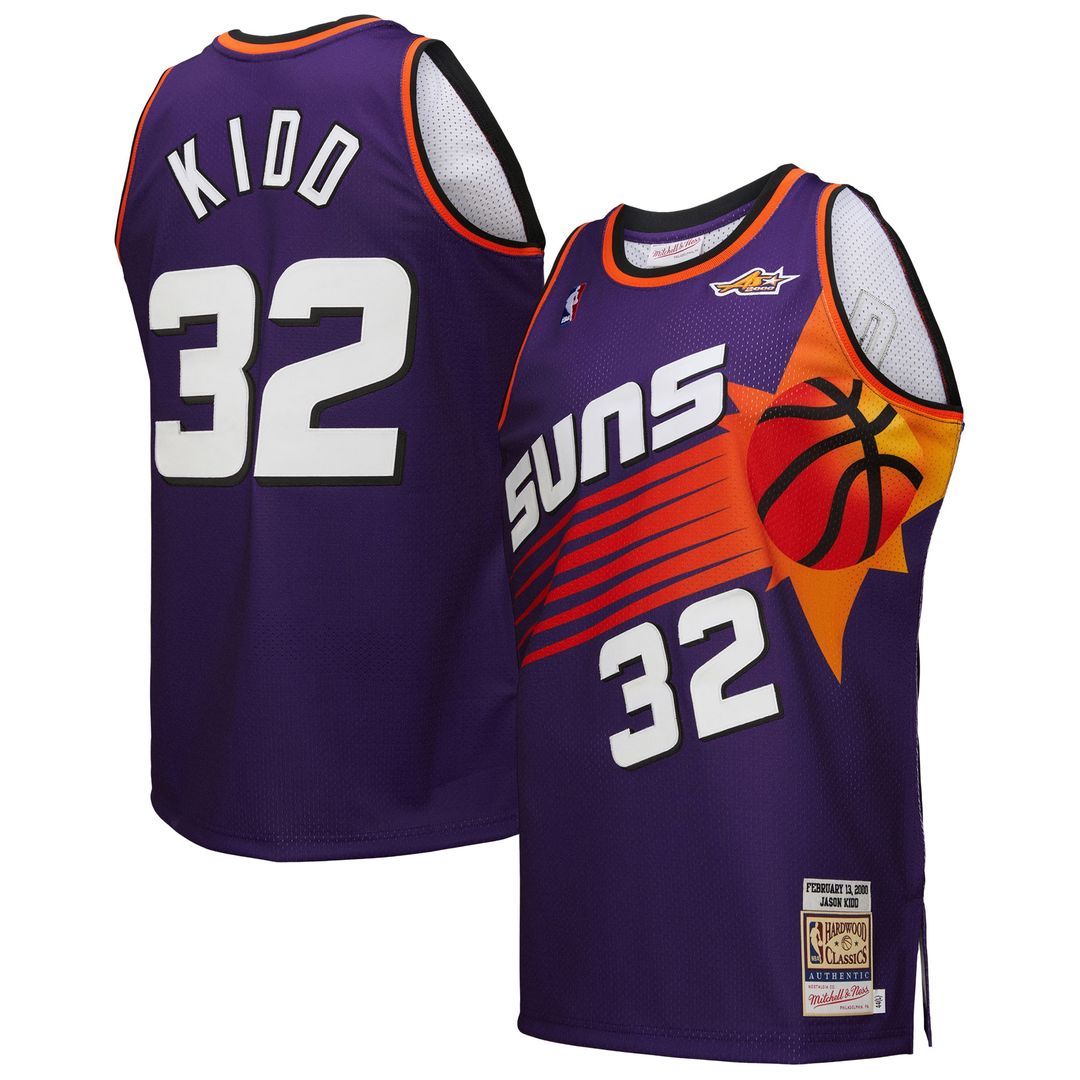 Phoenix Suns Jason Kidd Mitchell & Ness 2000 NBA All - Star Game Authentic Jersey - Purple Team Jersey Sports Fan Apparel