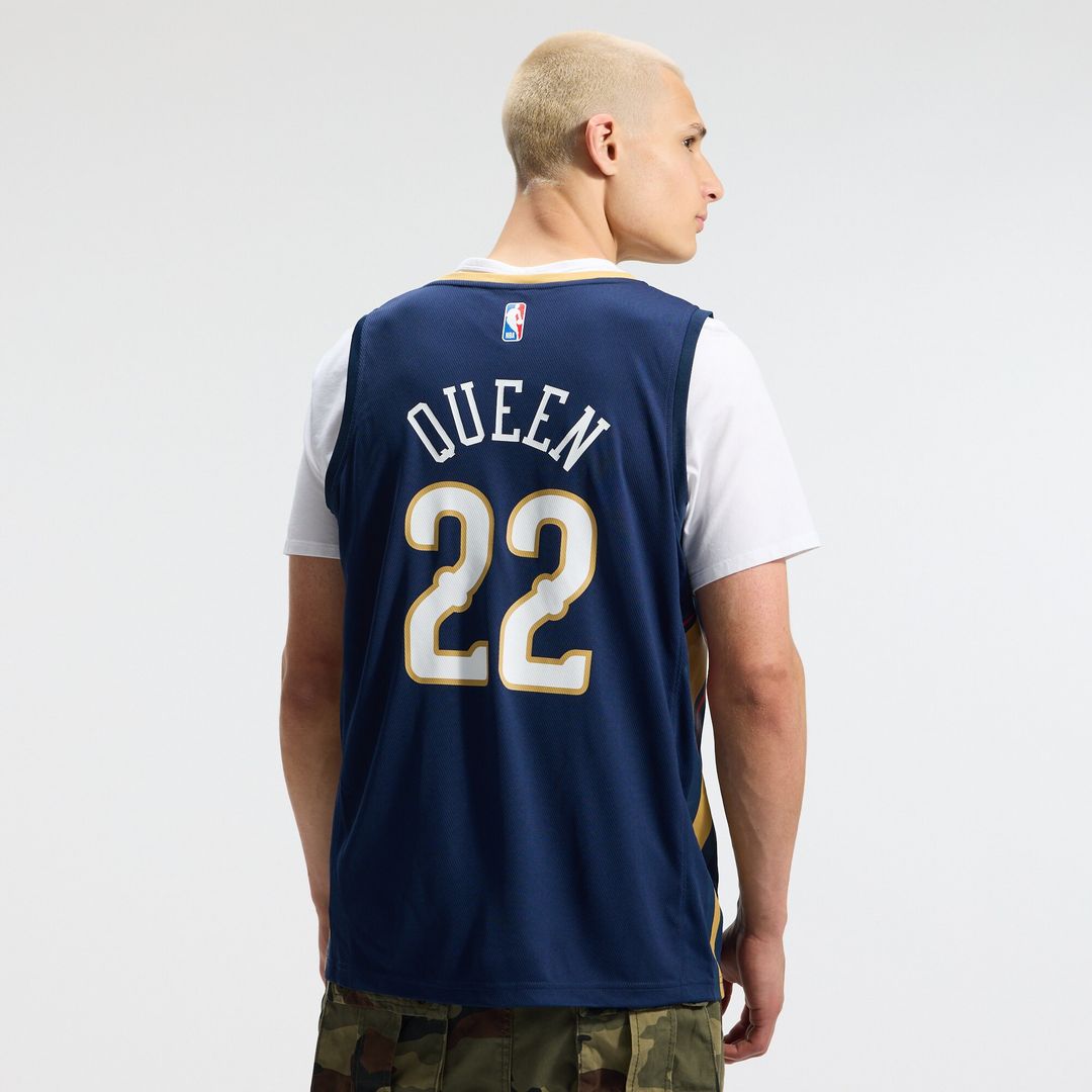 New Orleans Pelicans Derik Queen Fanatics Fast Break Replica Jersey - Icon Edition - Navy Team Jersey Sports Fan Apparel