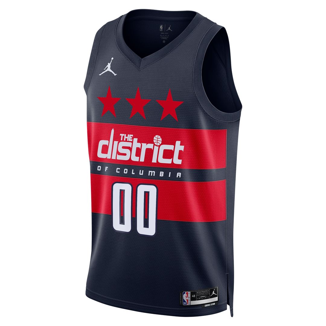 Washington Wizards Jordan Brand Unisex 2024/25 Custom Swingman Jersey - Statement Edition - Navy Team Jersey Sports Fan Apparel