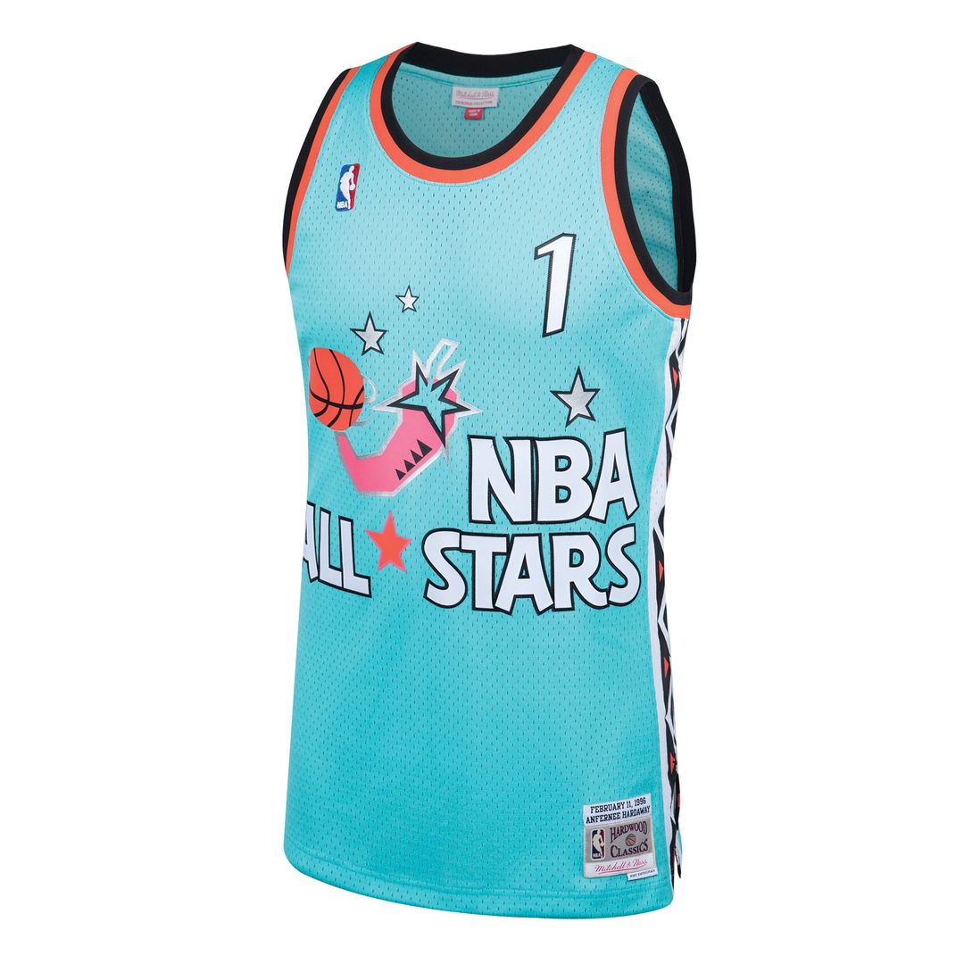 Penny Hardaway 1996 NBA All - Star Game Mitchell & Ness Hardwood Classics Swingman Jersey - Teal Team Jersey Sports Fan Apparel