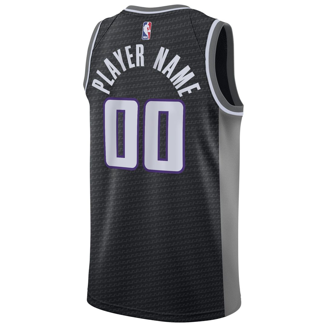 Sacramento Kings Nike Swingman Custom Jersey Black - Statement Edition Team Jersey Sports Fan Apparel