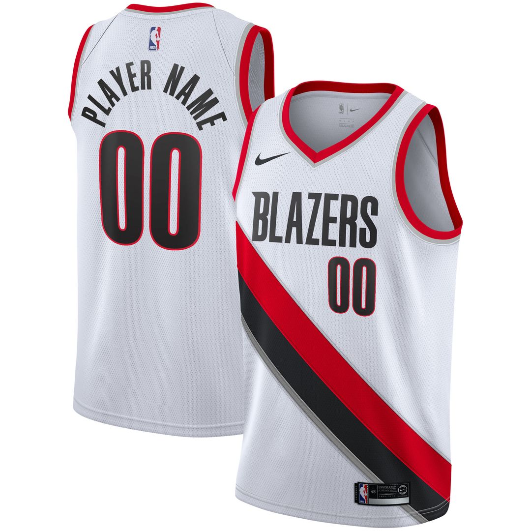 Portland Trail Blazers Nike 2020/21 Swingman Custom Jersey - Association Edition - White Team Jersey Sports Fan Apparel