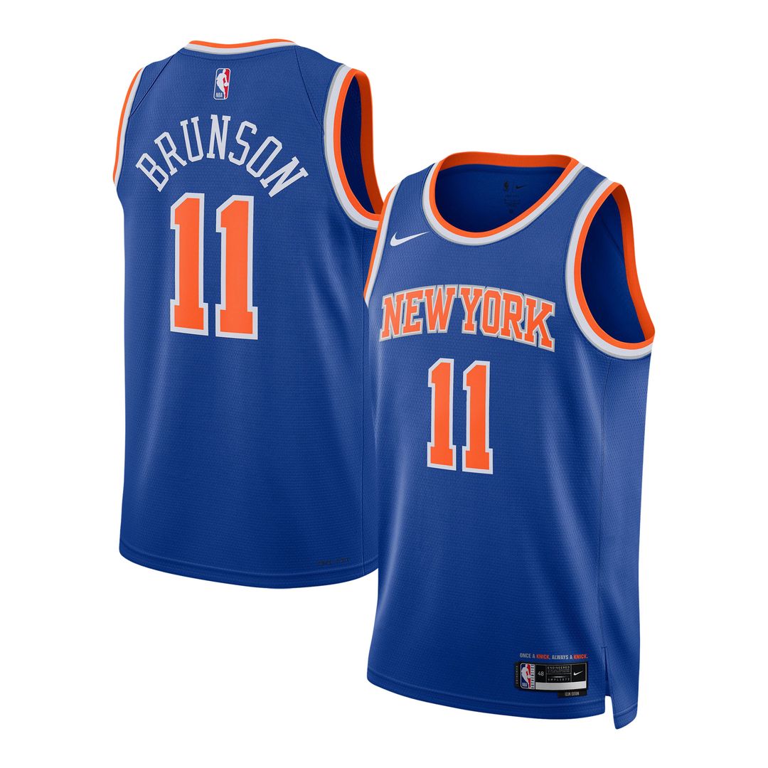 New York Knicks Jalen Brunson Nike Unisex Swingman Jersey - Icon Edition - Blue Team Jersey Sports Fan Apparel