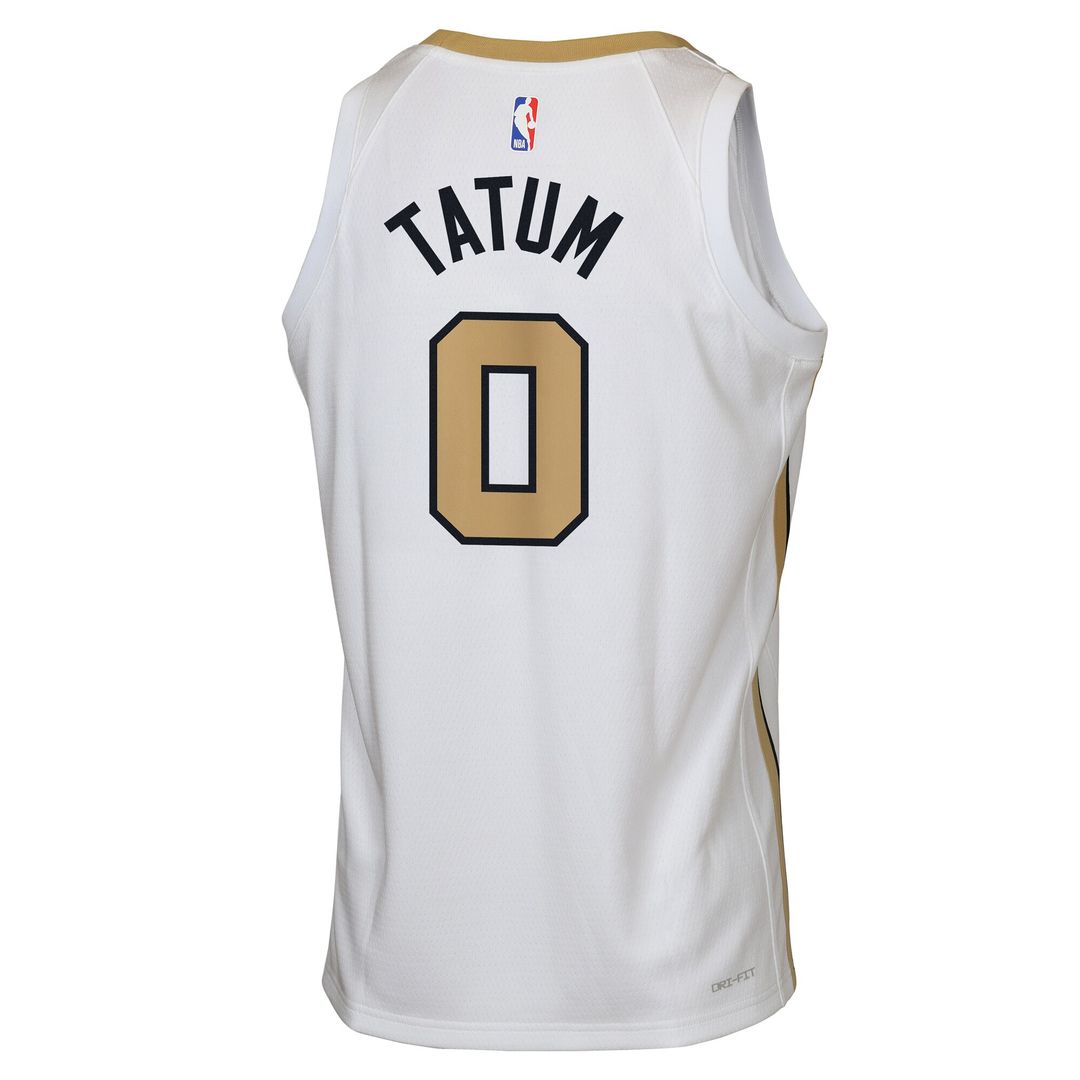 Boston Celtics Jayson Tatum Nike Youth 2025/26 City Edition Swingman Jersey - White Team Jersey Sports Fan Apparel