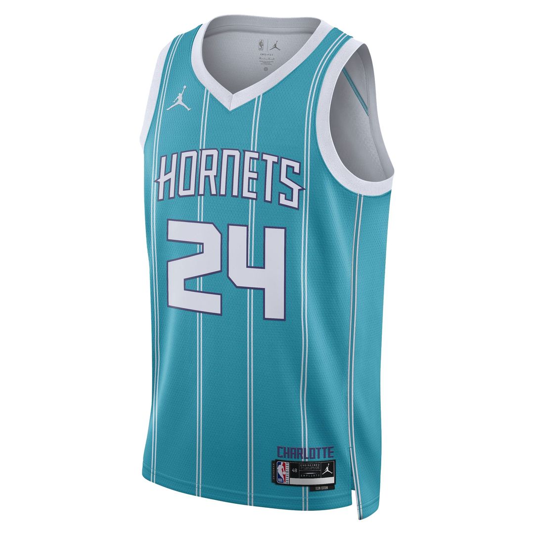 Charlotte Hornets Brandon Miller Nike Unisex NBA Draft Swingman Jersey - Icon Edition - Teal Team Jersey Sports Fan Apparel