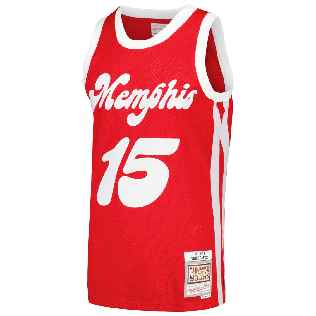 Memphis Grizzlies Vince Carter Mitchell & Ness 2015/16 Hardwood Classics Swingman Jersey - Red Team Jersey Sports Fan Apparel