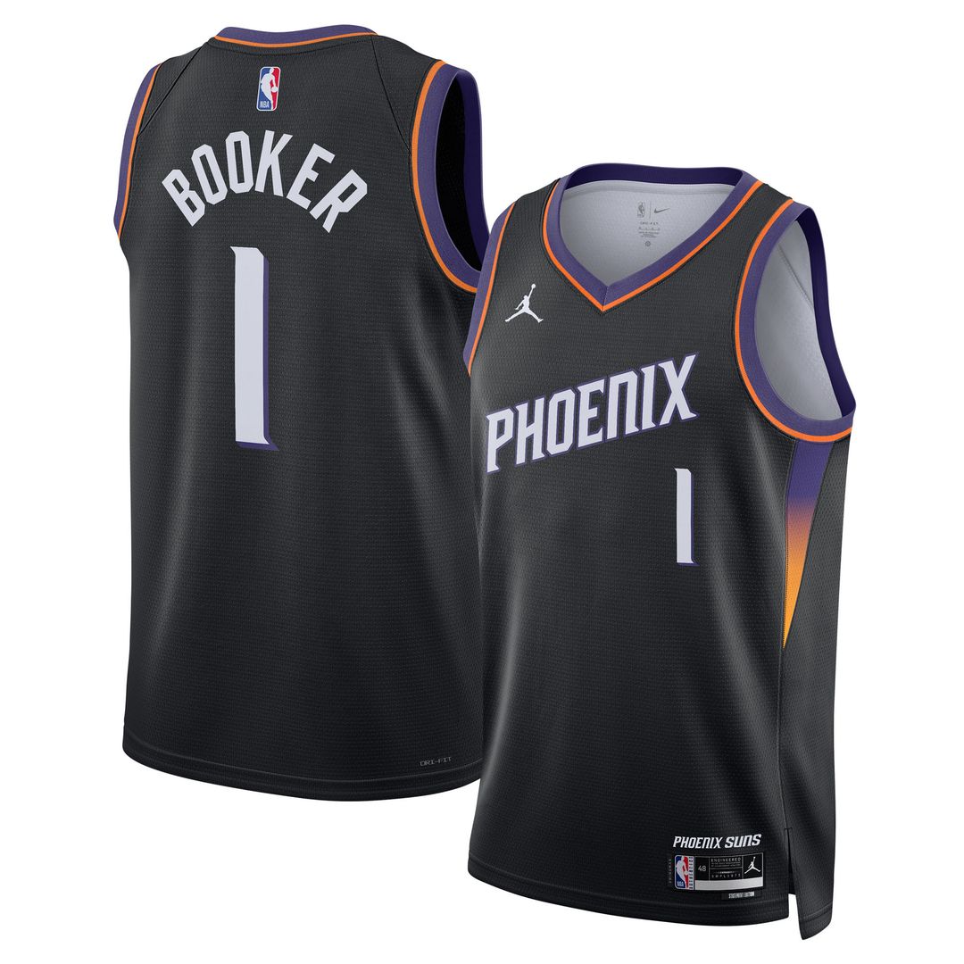 Phoenix Suns Devin Booker Jordan Brand Unisex Swingman Jersey - Statement Edition - Black Team Jersey Sports Fan Apparel