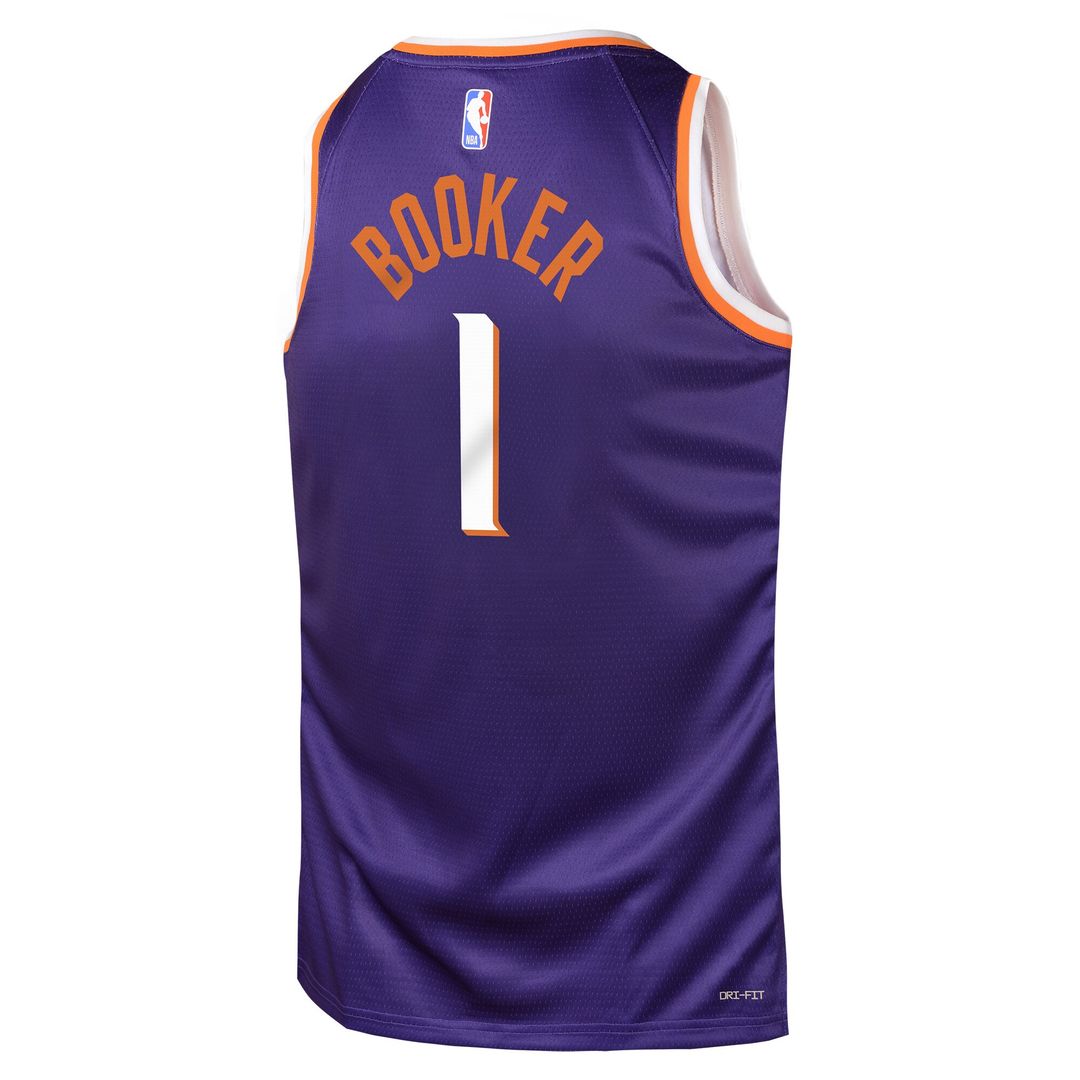 Phoenix Suns Devin Booker Nike Youth Swingman Jersey - Icon Edition - Purple Team Jersey Sports Fan Apparel