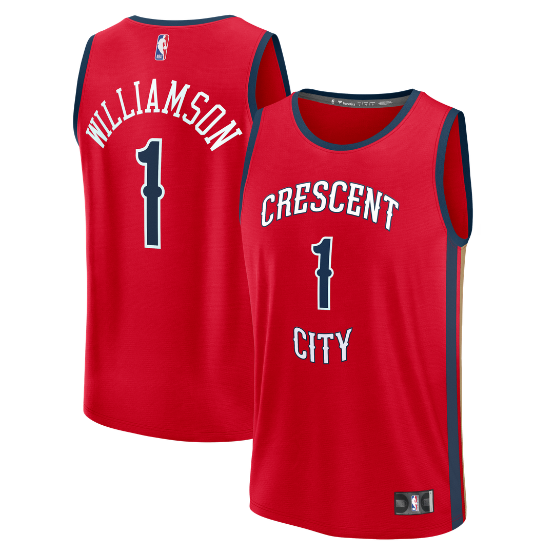 New Orleans Pelicans Zion Williamson Fanatics Youth Fast Break Player Jersey - Statement Edition - Red Team Jersey Sports Fan Apparel