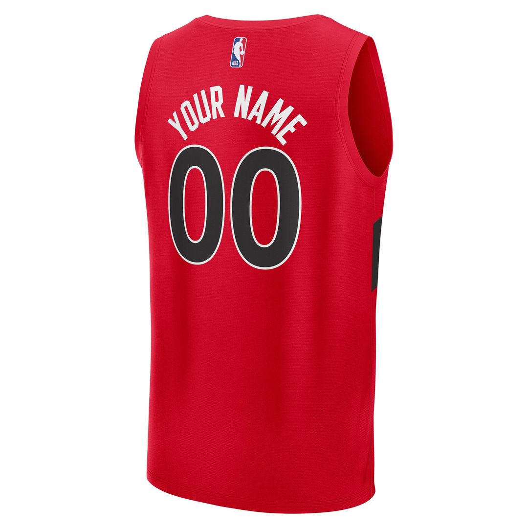 Toronto Raptors Fanatics Fast Break Custom Jersey - Icon Edition - Red Team Jersey Sports Fan Apparel