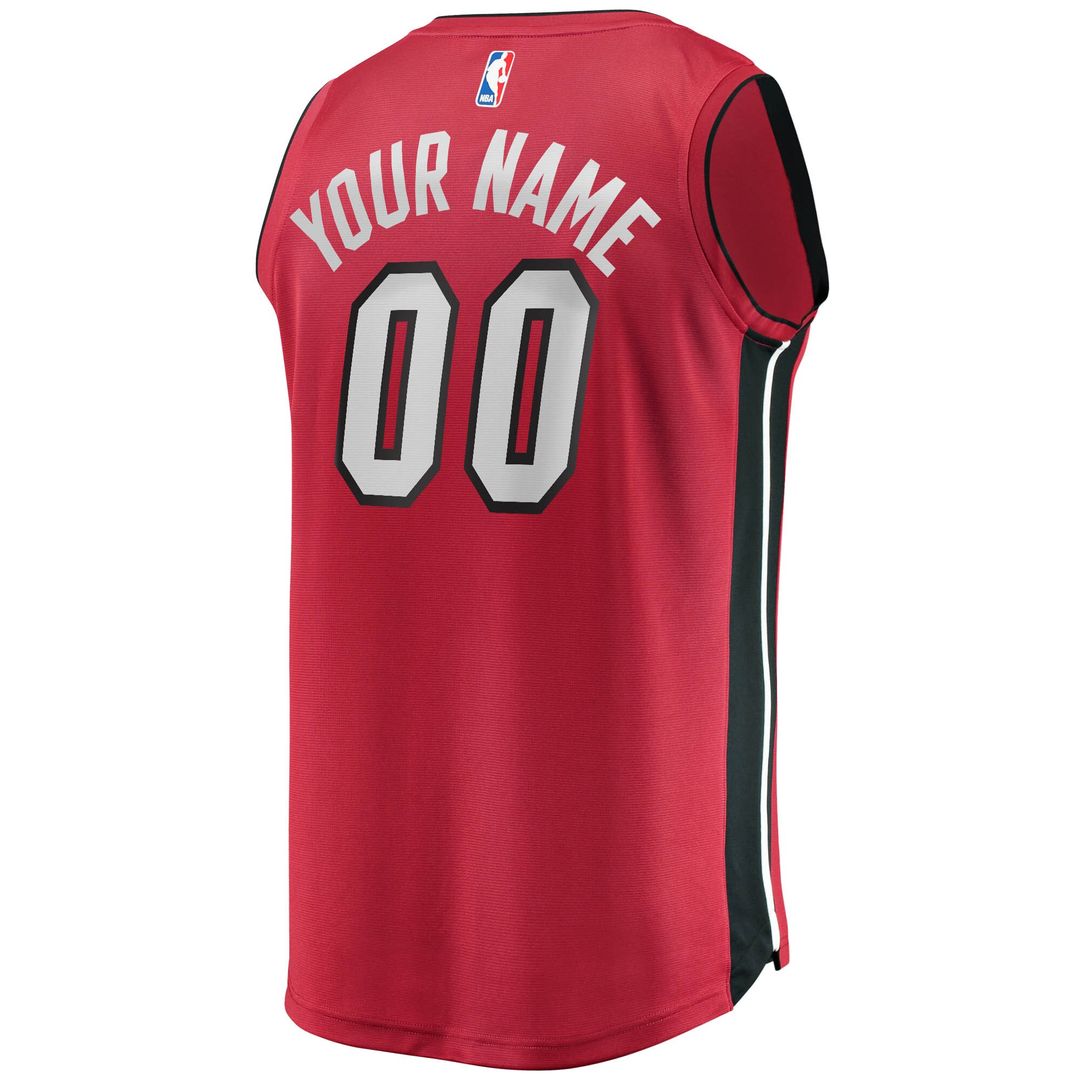 Miami Heat Fanatics Youth Fast Break Replica Custom Jersey Red - Statement Edition Team Jersey Sports Fan Apparel