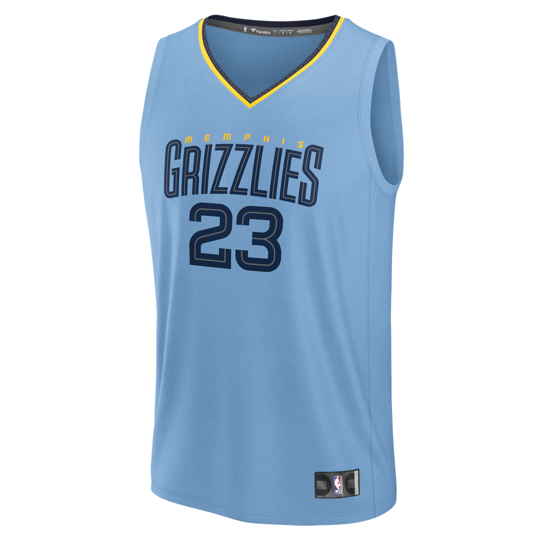 Memphis Grizzlies Cedric Coward Fanatics Fast Break Replica Player Jersey - Statement Edition - Light Blue Team Jersey Sports Fan Apparel
