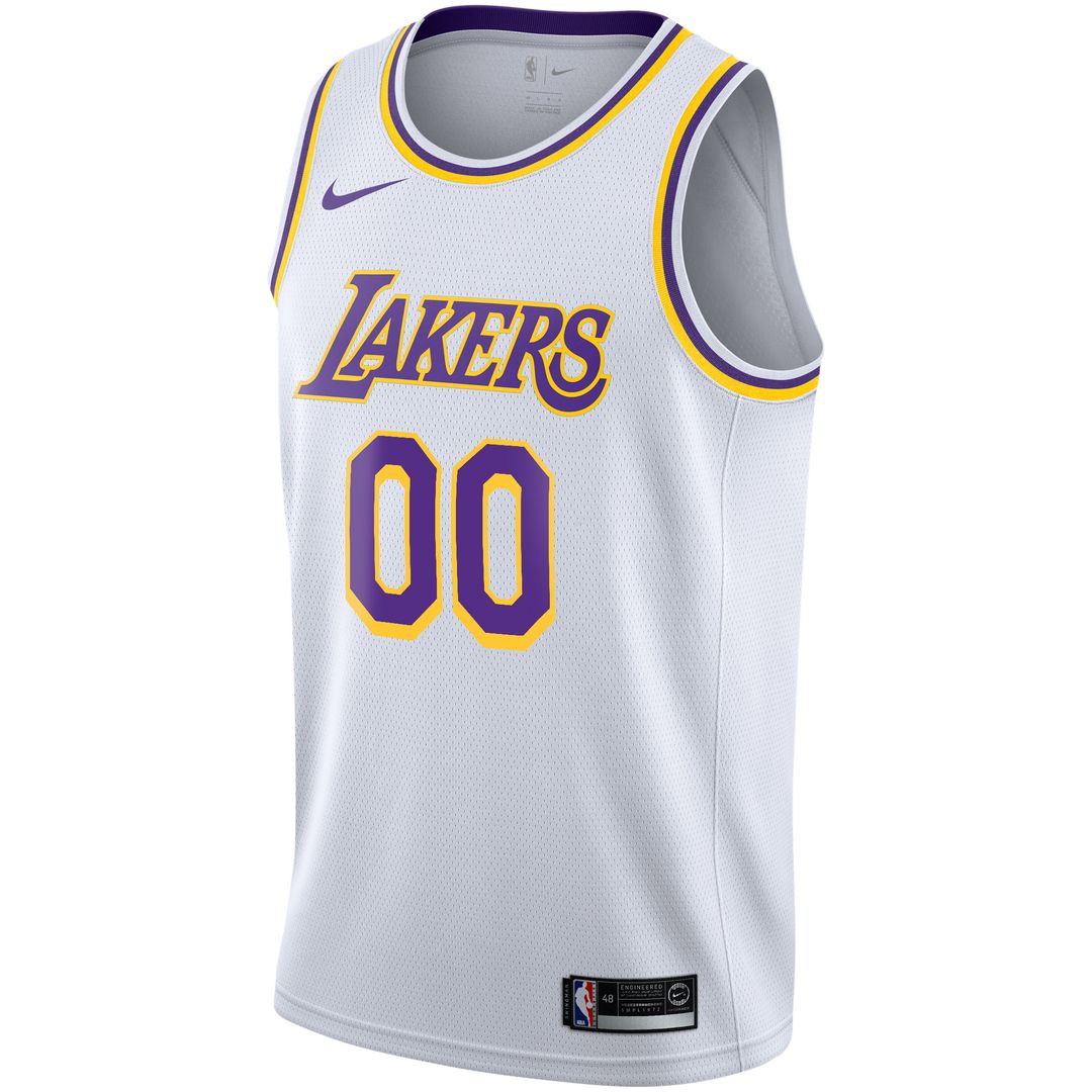 Los Angeles Lakers Nike 2020/21 Swingman Custom Jersey - Association Edition - White Team Jersey Sports Fan Apparel