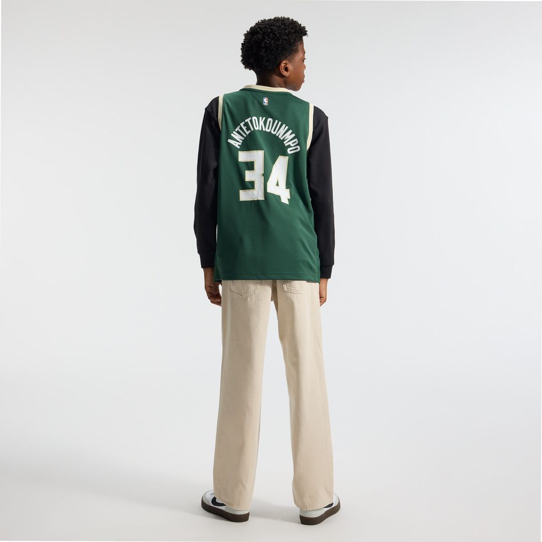 Milwaukee Bucks Giannis Antetokounmpo Fanatics Youth Fast Break Replica Player Jersey - Icon Edition - Hunter Green Team Jersey Sports Fan Apparel