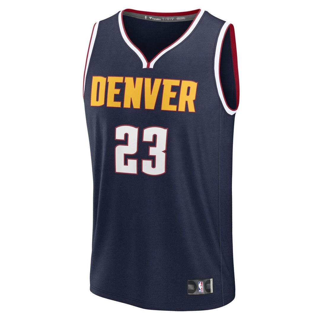 Denver Nuggets Cameron Johnson Fanatics Youth Fast Break Replica Jersey - Navy - Icon Edition Team Jersey Sports Fan Apparel