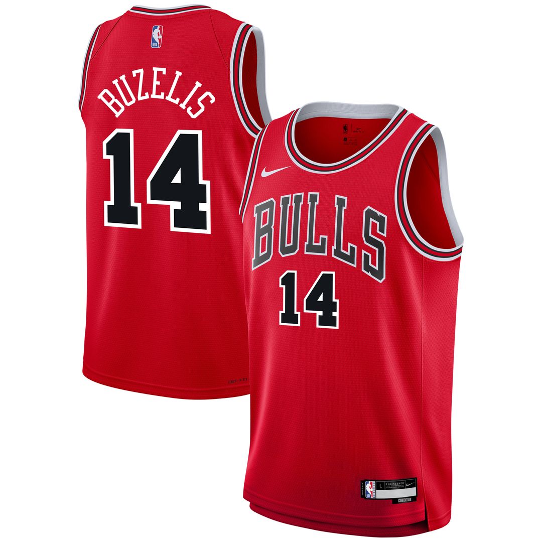 Chicago Bulls Matas Buzelis Nike Youth Swingman Jersey - Icon Edition - Red Team Jersey Sports Fan Apparel