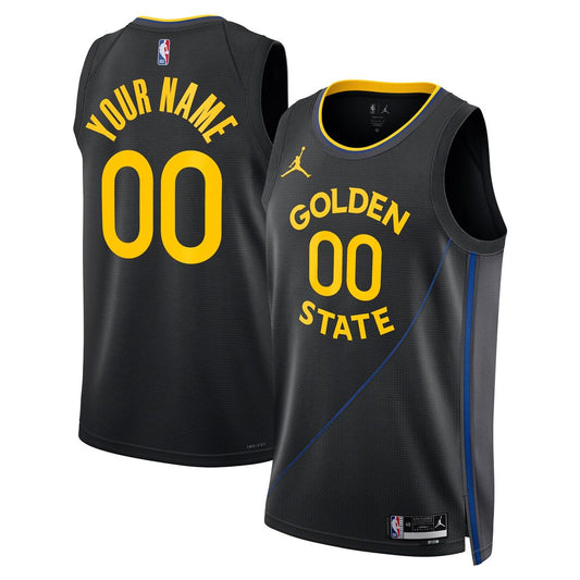 Golden State Warriors Jordan Brand Unisex 2024/25 Custom Swingman Jersey - Statement Edition - Black Team Jersey Sports Fan Apparel