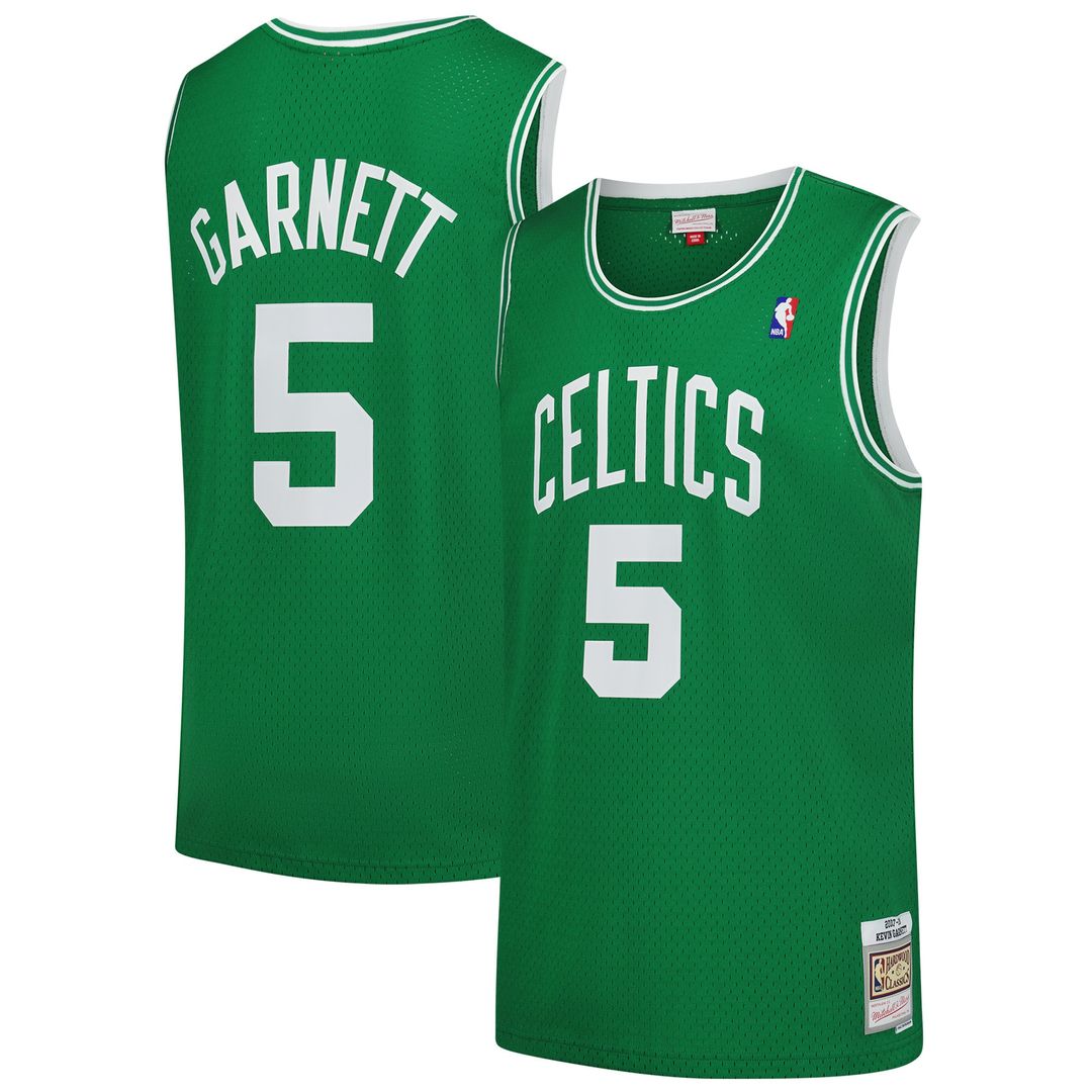 Boston Celtics Kevin Garnett Mitchell & Ness 2007/08 Hardwood Classics Swingman Jersey - Kelly Green Team Jersey Sports Fan Apparel