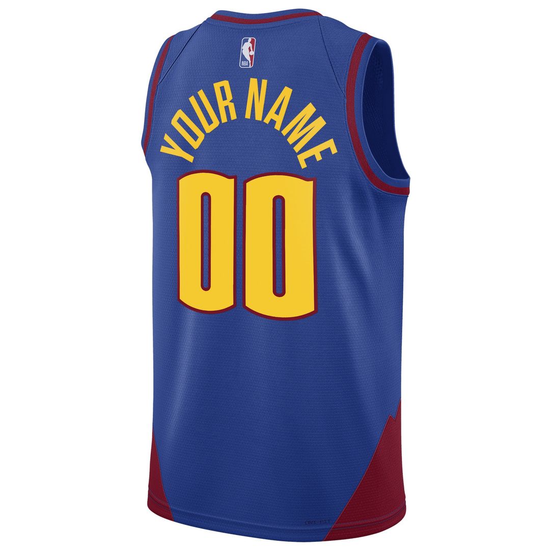 Denver Nuggets Jordan Brand Unisex 2022/23 Swingman Custom Jersey - Statement Edition - Blue Team Jersey Sports Fan Apparel