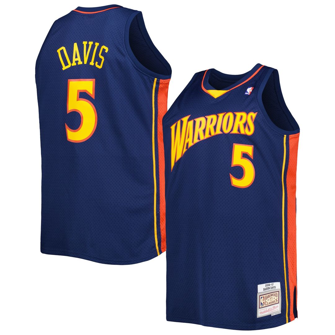 Golden State Warriors Baron Davis Mitchell & Ness Big & Tall Hardwood Classics 2006/07 Swingman Jersey - Navy Team Jersey Sports Fan Apparel