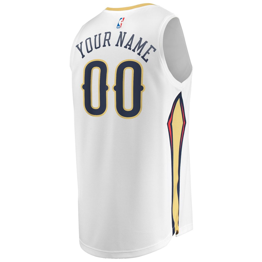 New Orleans Pelicans Fanatics Unisex Custom Fast Break Jersey - Association Edition - White Team Jersey Sports Fan Apparel