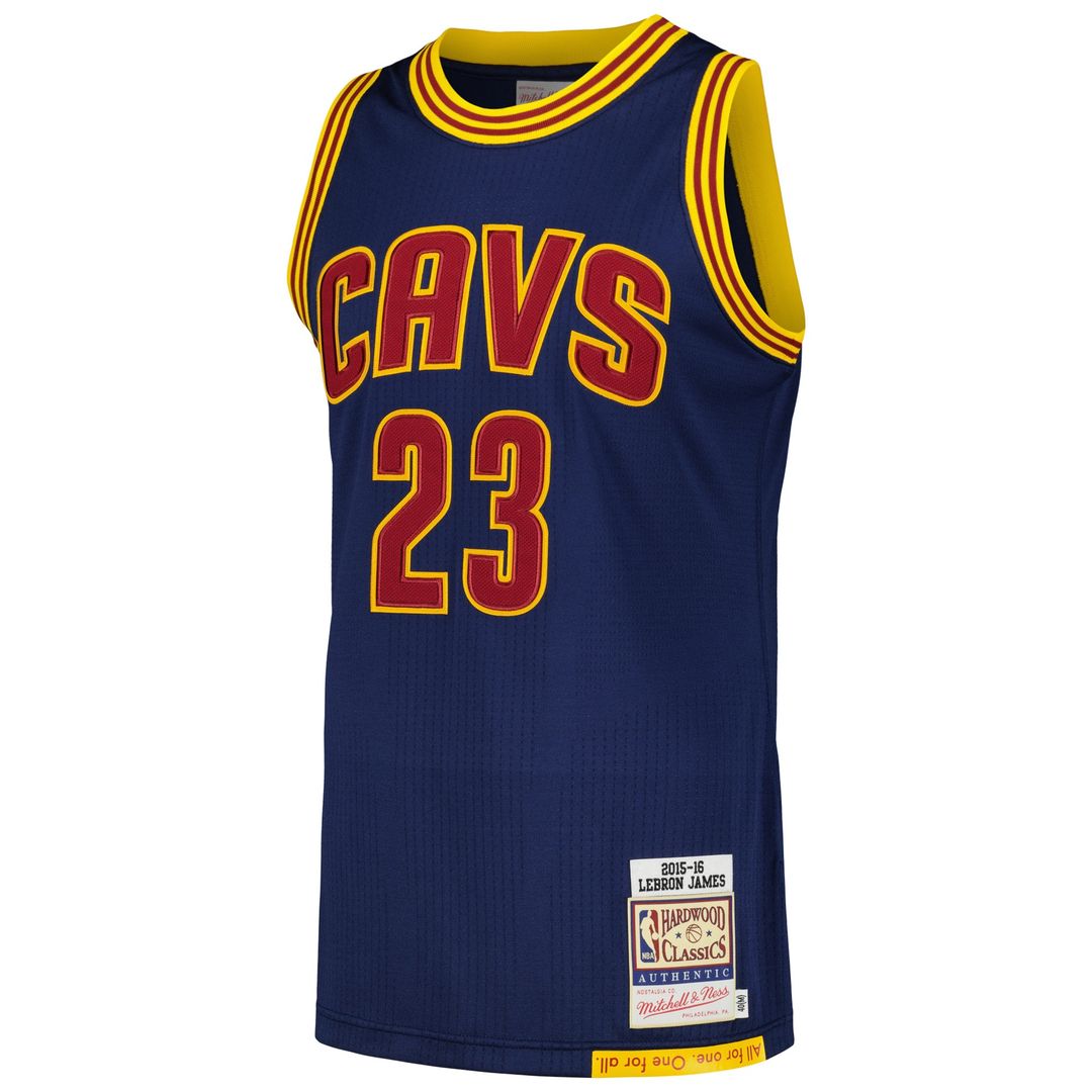 Cleveland Cavaliers LeBron James Mitchell & Ness 2015/16 Hardwood Classics Authentic Jersey - Navy Team Jersey Sports Fan Apparel
