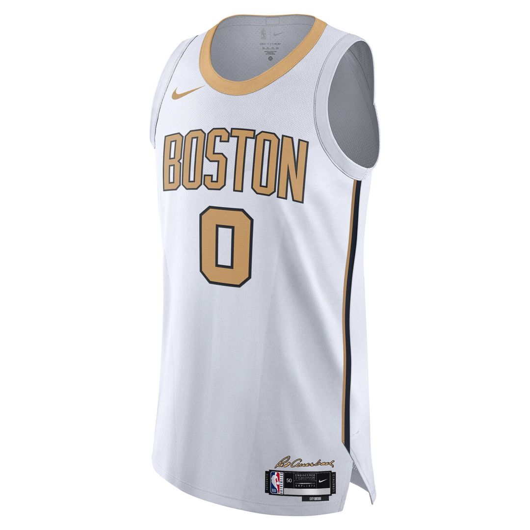 Boston Celtics Jayson Tatum Nike Unisex 2025/26 Authentic Jersey - City Edition - White Team Jersey Sports Fan Apparel