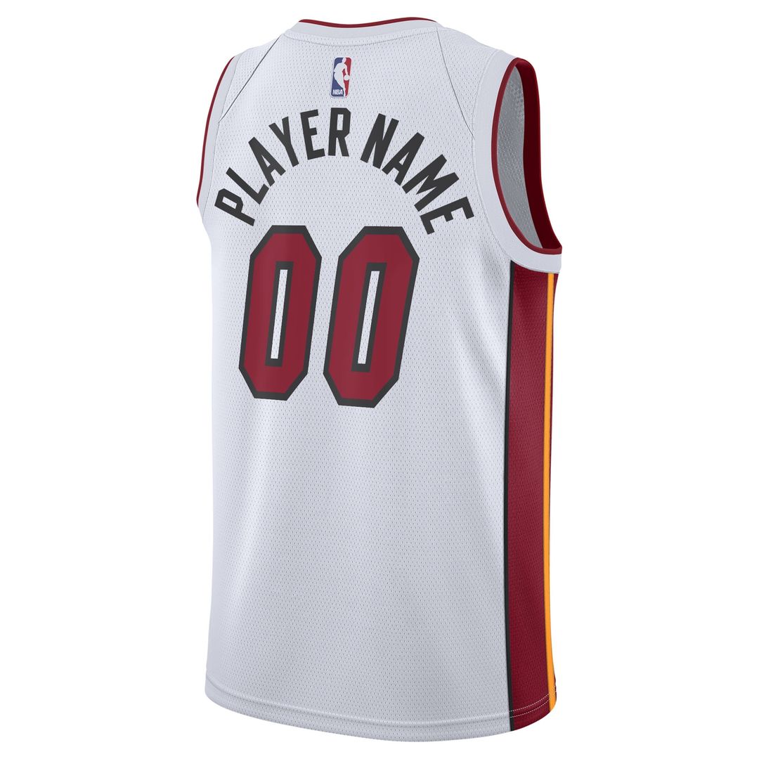 Miami Heat Nike 2020/21 Swingman Custom Jersey - Association Edition - White Team Jersey Sports Fan Apparel