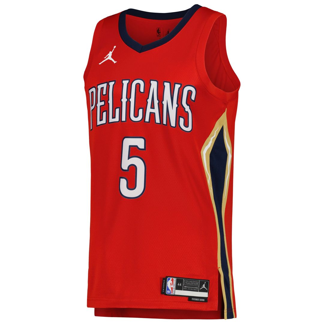 New Orleans Pelicans Herbert Jones Jordan Brand Unisex Swingman Jersey - Statement Edition - Red Team Jersey Sports Fan Apparel