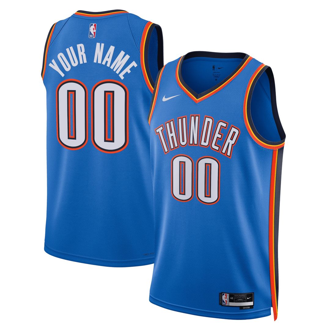 Oklahoma City Thunder Nike Unisex Swingman Custom Jersey White - Association Edition Team Jersey Sports Fan Apparel