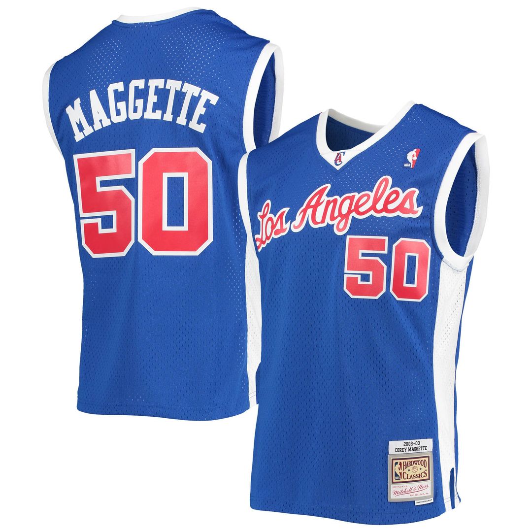LA Clippers Corey Maggette Mitchell & Ness 2002/03 Hardwood Classics Swingman Jersey - Royal Team Jersey Sports Fan Apparel