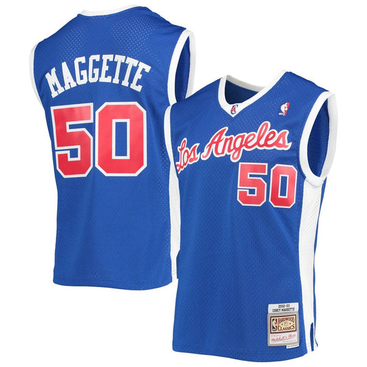 LA Clippers Corey Maggette Mitchell & Ness 2002/03 Hardwood Classics Swingman Jersey - Royal Team Jersey Sports Fan Apparel