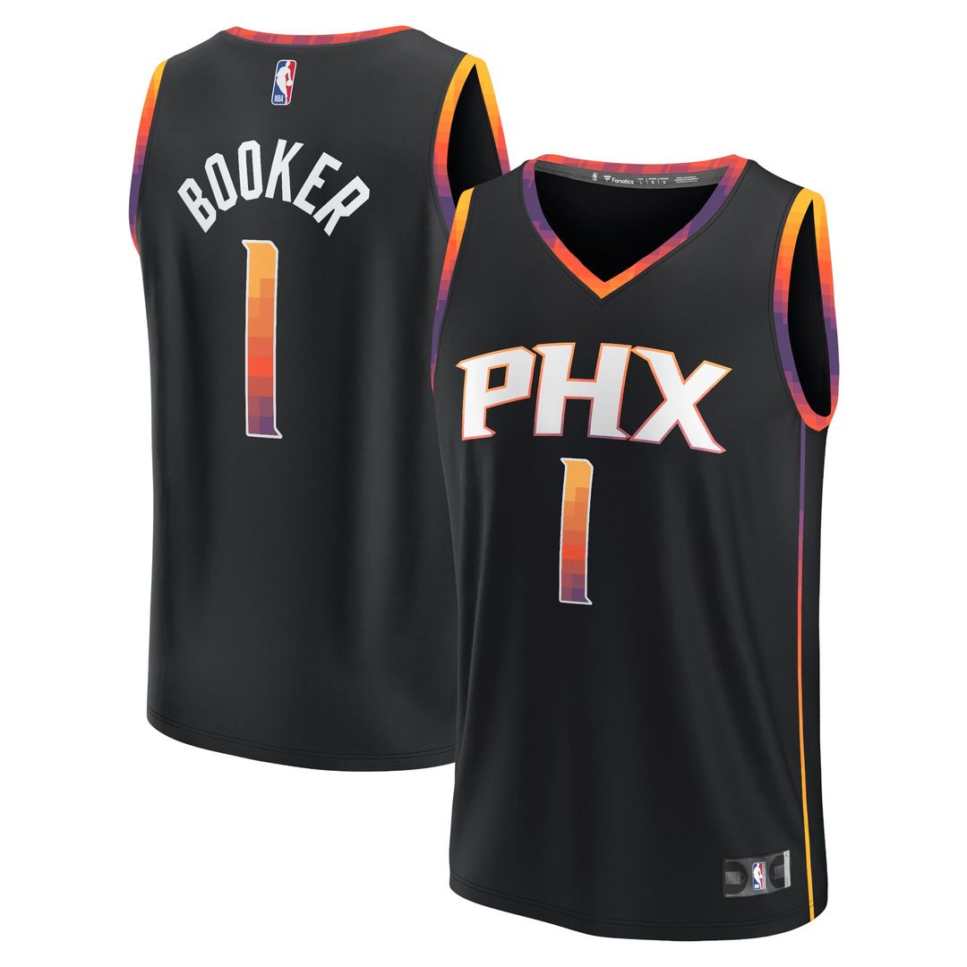 Phoenix Suns Devin Booker Fanatics Youth Fast Break Player Jersey - Statement Edition - Black Team Jersey Sports Fan Apparel