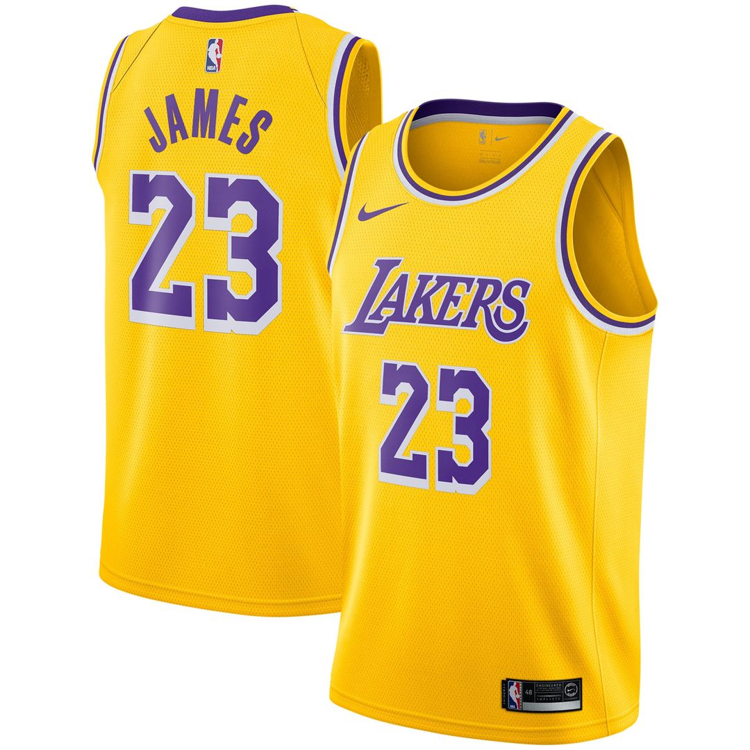 Los Angeles Lakers LeBron James Nike Swingman Player Jersey Gold - Icon Edition Team Jersey Sports Fan Apparel