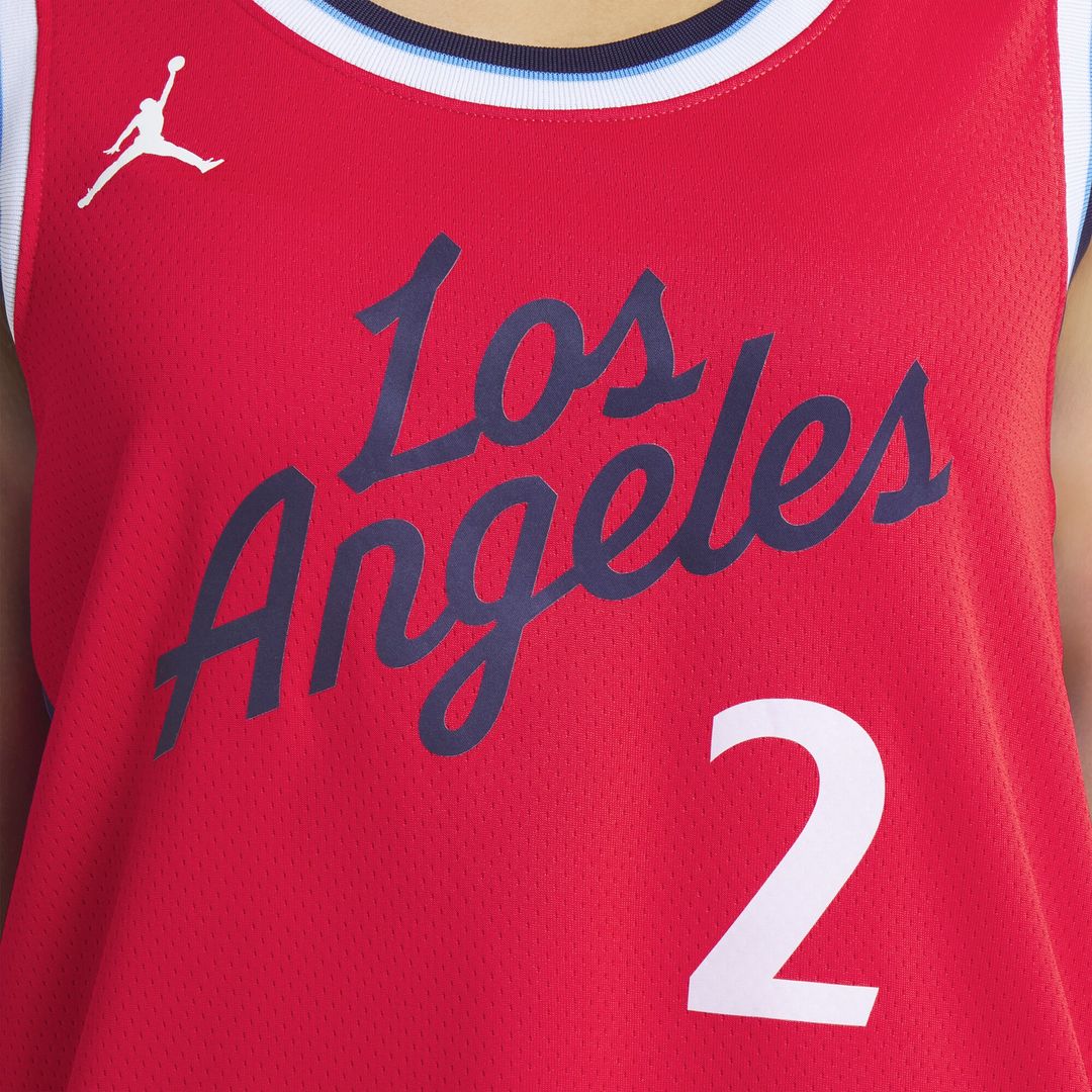 LA Clippers Kawhi Leonard Jordan Brand Unisex 2024/25 Swingman Jersey - Statement Edition - Red Team Jersey Sports Fan Apparel