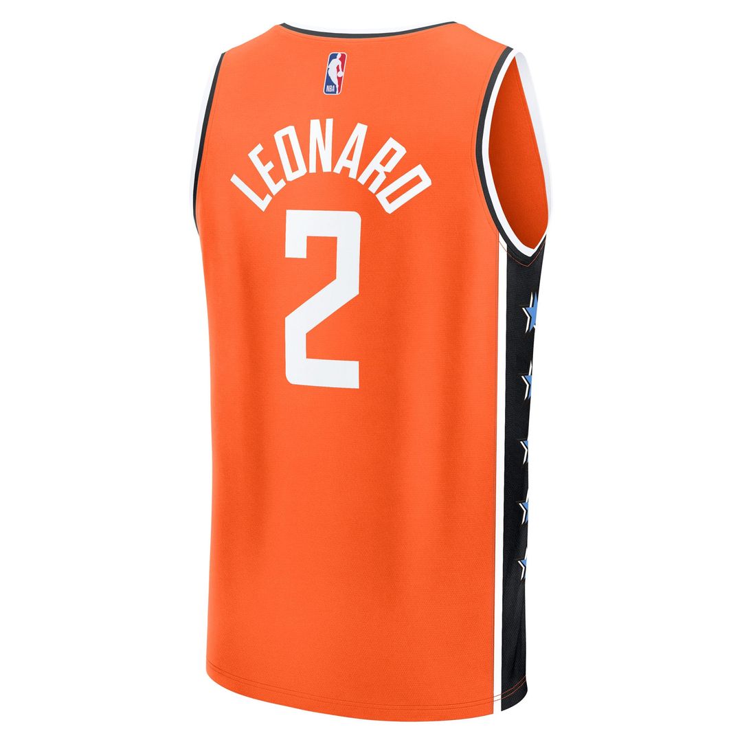 LA Clippers Kawhi Leonard Fanatics 2025/26 City Edition Fast Break Jersey - Orange Team Jersey Sports Fan Apparel
