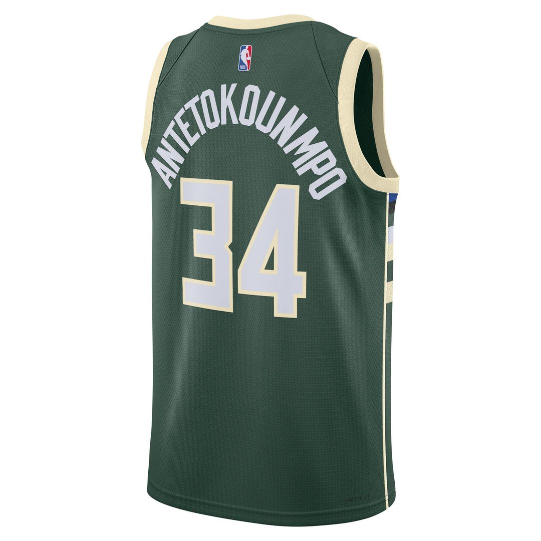 Milwaukee Bucks Giannis Antetokounmpo Nike Unisex Swingman Jersey - Icon Edition - Hunter Green Team Jersey Sports Fan Apparel